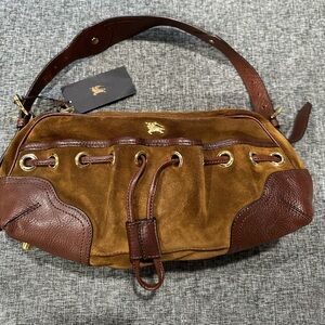Burberry suede brown/tan shoulder bag